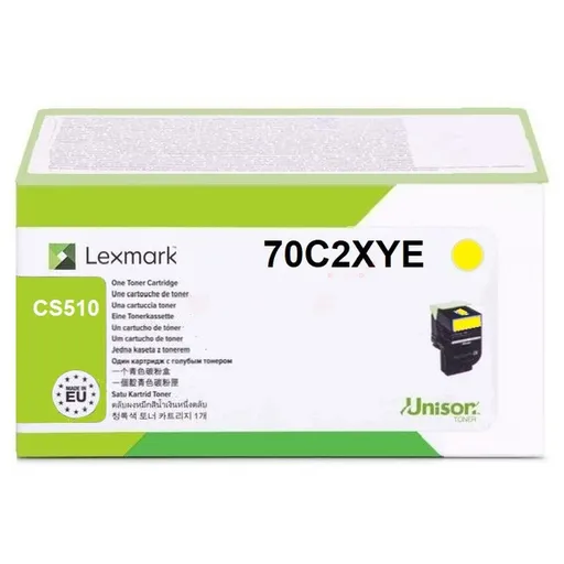 LEXMARK 70C2XYE - originálny toner, žltý, 4000 strán