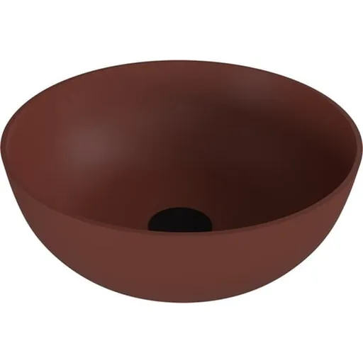 Polysan Banera umývadlo na dosku 39x39 cm hnědá mat bez prepadu 14337.71