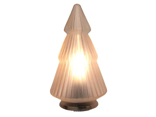 HIT Sklenená dekoratívna LED lampička 19,5 cm stromček