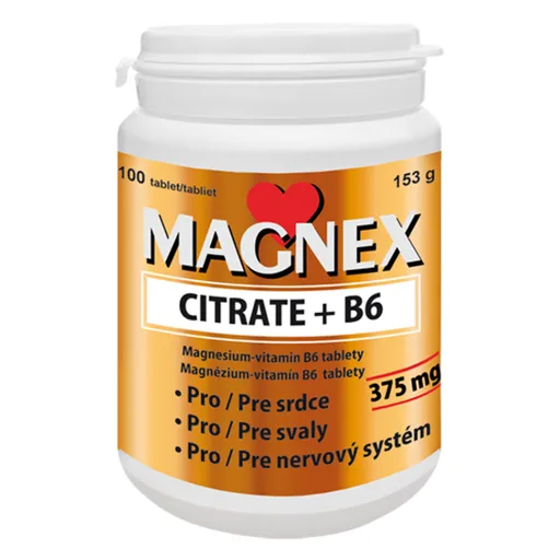 MAGNEX Citrate 375 mg + B6 100 tabliet