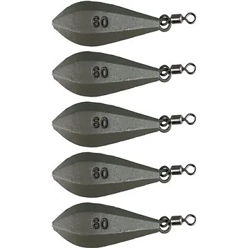 Suretti Olovo torpedo s očkom a obratlíkom 60 g Farbené 5 ks (4891223214413)