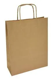 Taška papierová 24x11x33cm hnedá krútené ucho