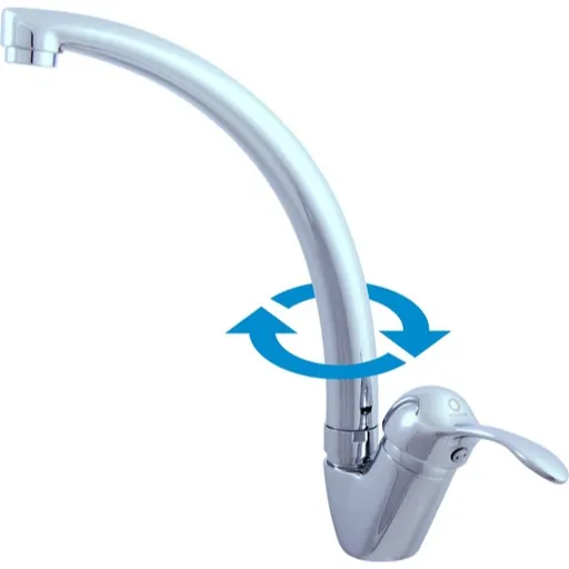 RAV SLEZÁK Labe drezová batéria s otočným ramienkom chróm l006.0/3 L006.03