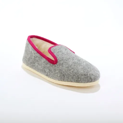Papuče s vlnenou podšívkou, jednofarebné