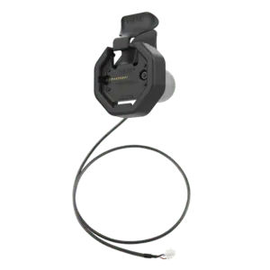 RAM Mounts GDS Uni-Conn Powered Snap-In Dock with Key-Locking (Rechts) - 2-Hole AMPS Pattern - USB-C Connector - Screw Set