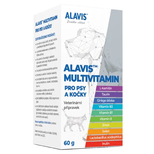 ALAVIS Multivitamín pre psy a mačky 60 g