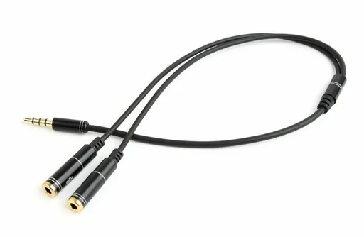 GEMBIRD 3,5 mm jack audio+microphone redukcia, 20 cm, 2xF/M, 4pin