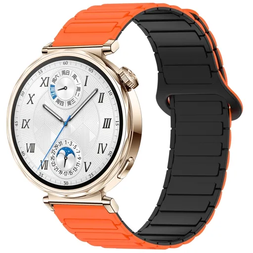 MAGNA-FLEX Náhradný remienok pre Huawei Watch GT 5 41mm / GT 6 41mm ORANGE BLACK