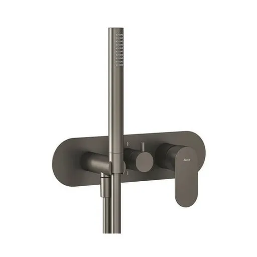 Ravak Eleganta sprchová a vaňová batéria bez podomietkového telesa grafit kartáčovaný X070337