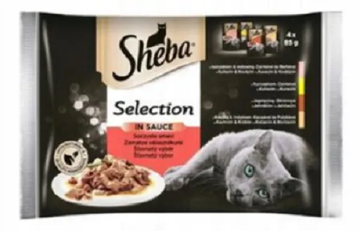 SHEBA Šťavnatý výber v šťave kapsičky pre mačky 4x85g