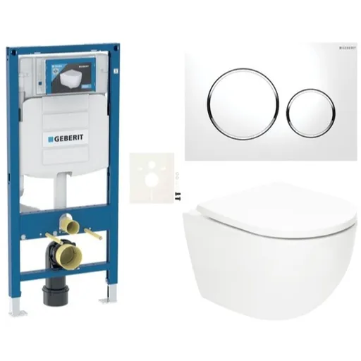 Závesný wc set SAT Fusion do ľahkých stien / predstenové vírové splachovanie SIKOGSTORFUS20