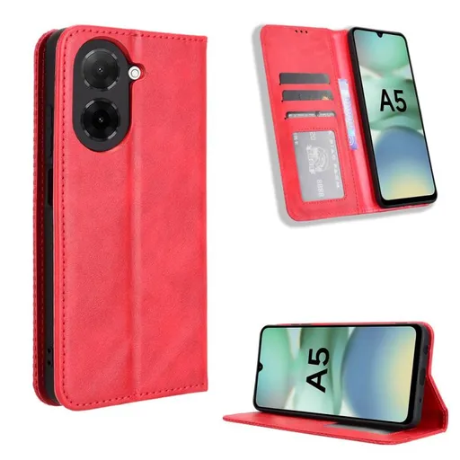 BUSINESS Peňaženkový kryt pre Xiaomi Redmi A5 červený