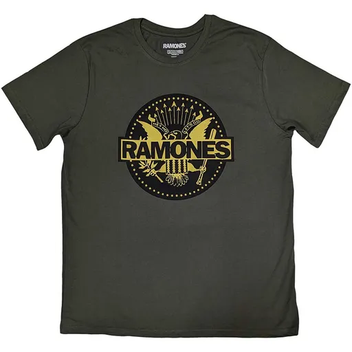 Ramones tričko Gold Seal Zelená S