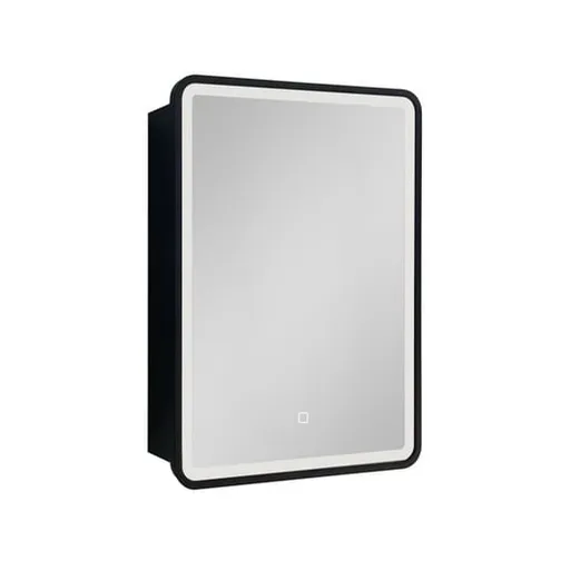 Zrkadlová skrinka s osvetlením SAT 50x71 cm čierna SATZGALED5071CE