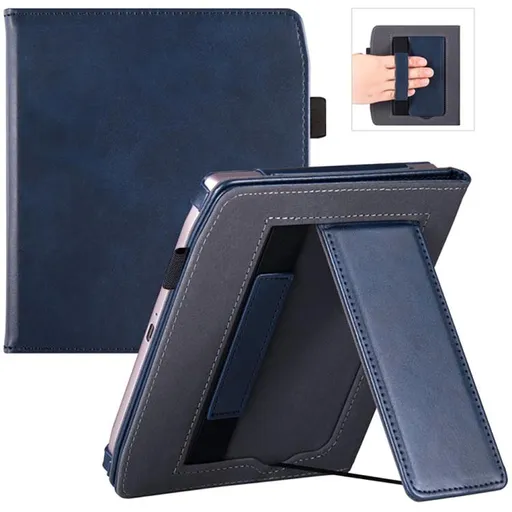 LEATHER Zaklápacie puzdro pre PocketBook 700 Era modré