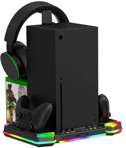 iPega XBX025S Multifunkčný Nabíjací RGB Stojan s Chladením pre Xbox