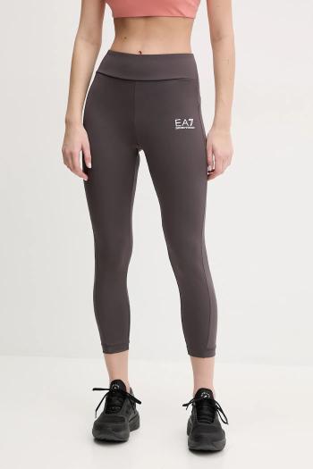 Tréningové legíny EA7 Emporio Armani hnedá farba, jednofarebné, AF12627.7W000239