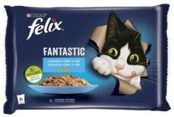 FELIX Fantastic cat Multipack losos&platesa v želé kapsičky pre mačky 4x85g