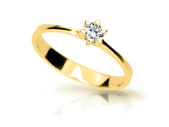 Cutie Diamonds Zásnubný prsteň zo žltého zlata s briliantom DZ6812-1953-10-X-1 54 mm