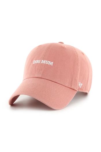 Bavlnená šiltovka 47 brand Phrase Base Runner Icon ružová farba, jednofarebná, XX-BSRIC1411GWS-AK