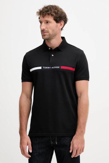 Polo tričko Tommy Hilfiger pánske, tmavomodrá farba, s nášivkou, MW0MW38130