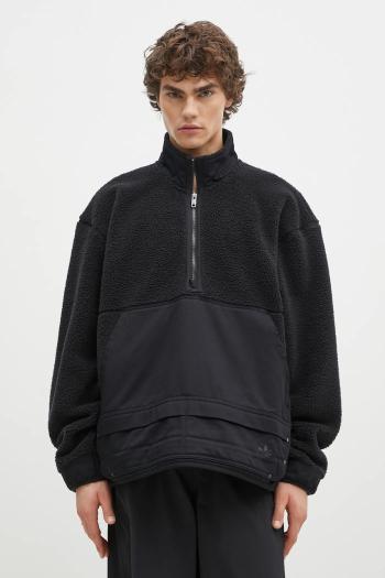 Fleecová mikina adidas Originals Essential čierna farba, jednofarebná, JC9596