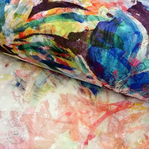 Bavlnená látka DOBBY Staind branch digital print