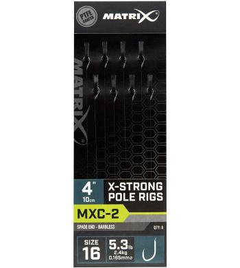 Matrix náväzec mxc-2 x-strong pole rig barbless 10 cm - size 16 0,165 mm