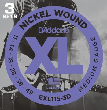 D'Addario EXL115-3D Struny pre elektrickú gitaru