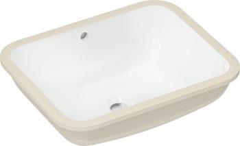 Zápustné umývadlo Hansgrohe Xuniva Q 45x35 cm bez otvoru pre batériu, s prepadom 60154450