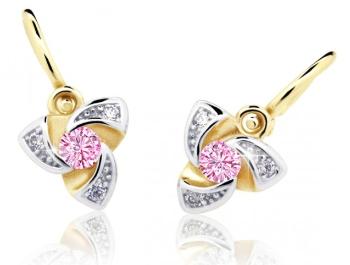 Cutie Jewellery Zlaté detské náušnice C2203-10-X-1 ružová