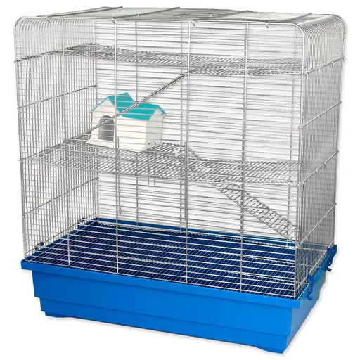 Klietka Small Animals Tom I chróm a modrá 60x37x64cm