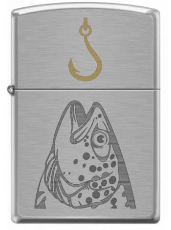 Zippo benzínový zapaľovač fish hook design