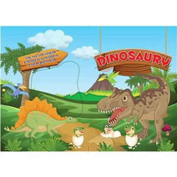 Dinosaury: Viac než 500 nálepiek, 8 obrázkov na zdobenie, 8 strán maľovaniek (978-80-88888-45-1)