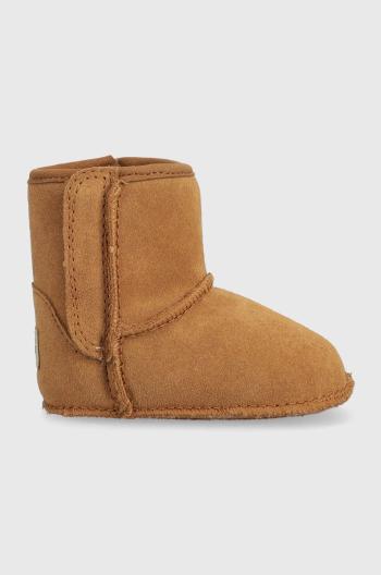 Semišové topánky pre bábätká UGG I BABY CLASSIC béžová farba