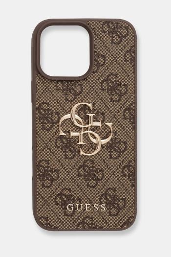 Puzdro na mobil Guess iPhone 16 Pro Max hnedá farba, GUHCP16X4GMGBR