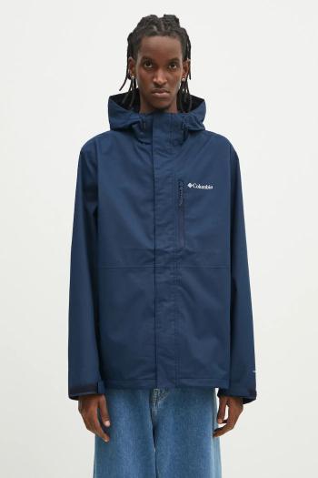 Turistická bunda Columbia Hikebound tmavomodrá farba, 2089341