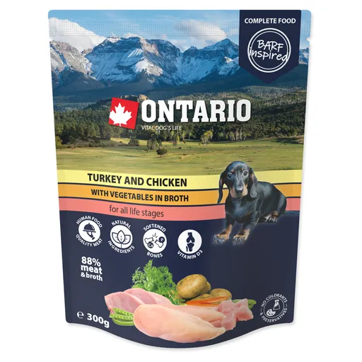 ONTARIO Vrecko morčacie a kuracie so zeleninou vo vývare 300 g