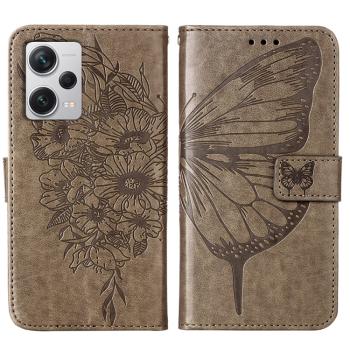 ART BUTTERFLY Peňaženkový kryt Xiaomi Redmi Note 12 Pro+ 5G šedý