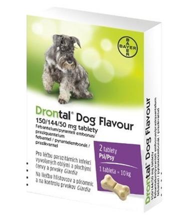 DRONTAL Dog Flavour 150/144/50 mg tablety 2 tabliet