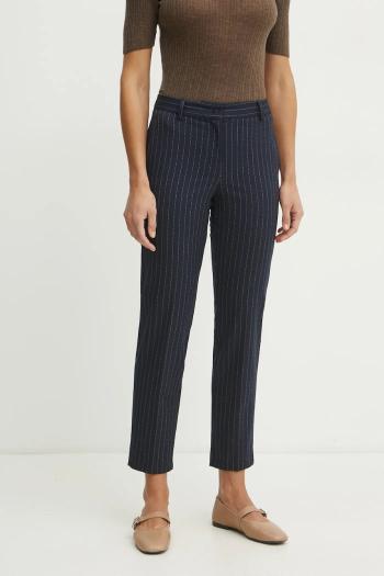 Nohavice MAX&Co. dámske, tmavomodrá farba, cigaretový strih, stredne vysoký pás, 2516131042200