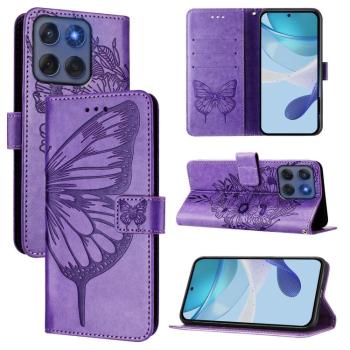 ART BUTTERFLY Peňaženkový obal pre Motorola Edge 60 / Edge 60 Fusion fialový