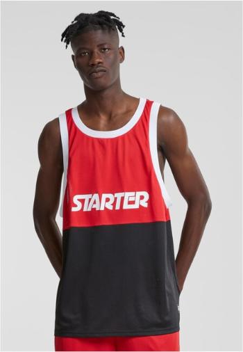 Starter Split Mesh Tank Top cityred/black - L/XL