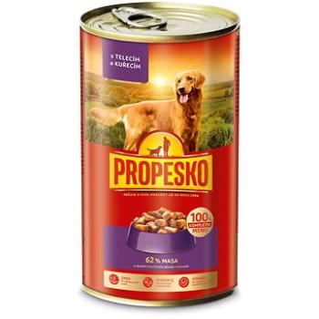 Propesko kúsky pes teľacie, kuracie v omáčke 1 240 g (8595606408616)