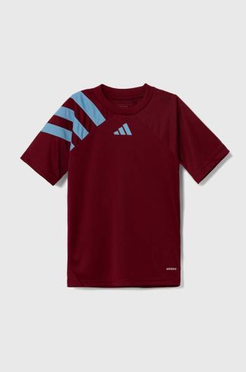 Detské tričko adidas Performance FORTORE23 JSY Y bordová farba, s potlačou, IT5651