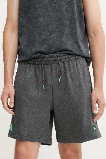 Bavlnené šortky adidas x Mercedes šedá farba, JZ2213