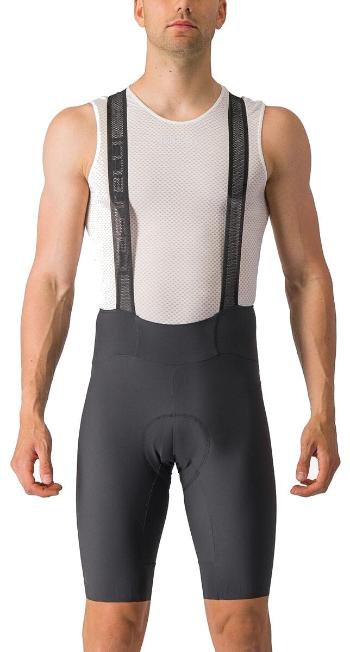 Castelli Espresso Bibshort Dark Gray L Cyklonohavice
