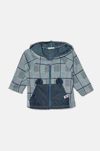 Mikina pre bábätká United Colors of Benetton s kapucňou, vzorovaná, 3N9GA5018