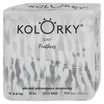 KOLORKY DAY Jednorazové EKO plienky perie M (5-8 kg) 21 kusov