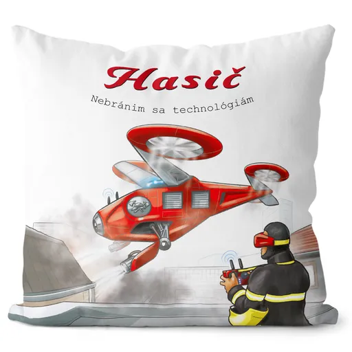 Vankúš Moderný hasič (Veľkosť: 40 x 40 cm)